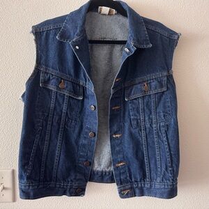 Dickies Denim 100% Cotton Demin Vest Size L
